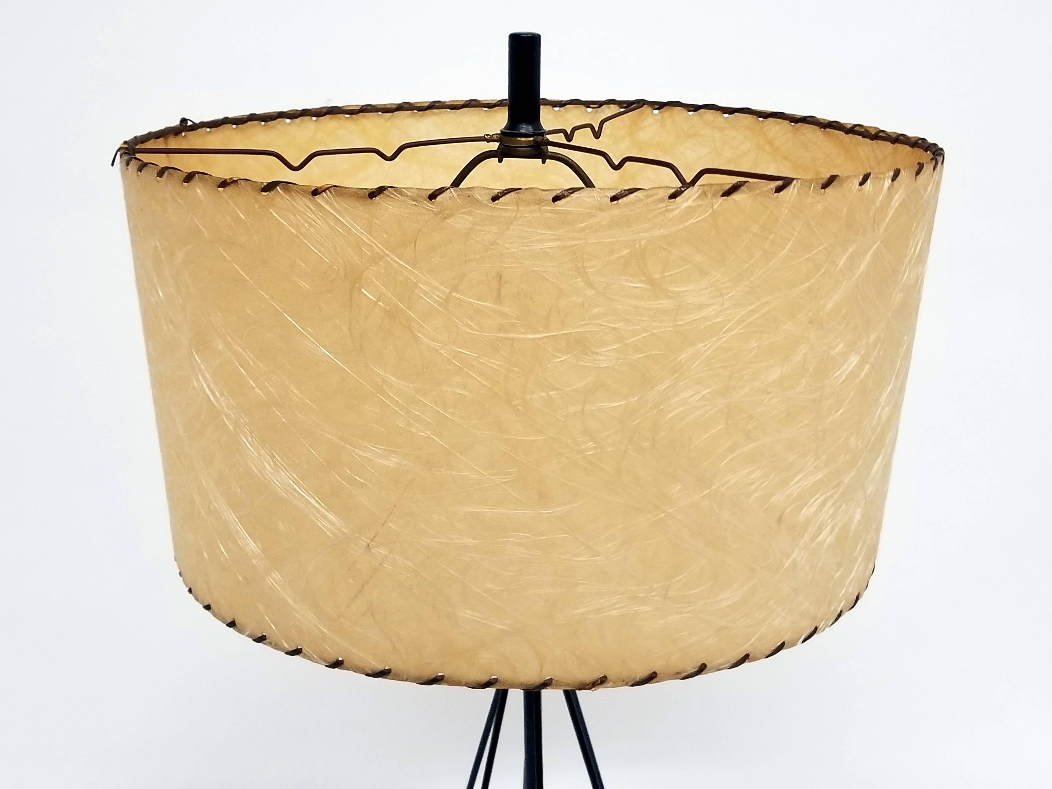 Enameled 1950s Tony Paul Wire Table Lamp, USA