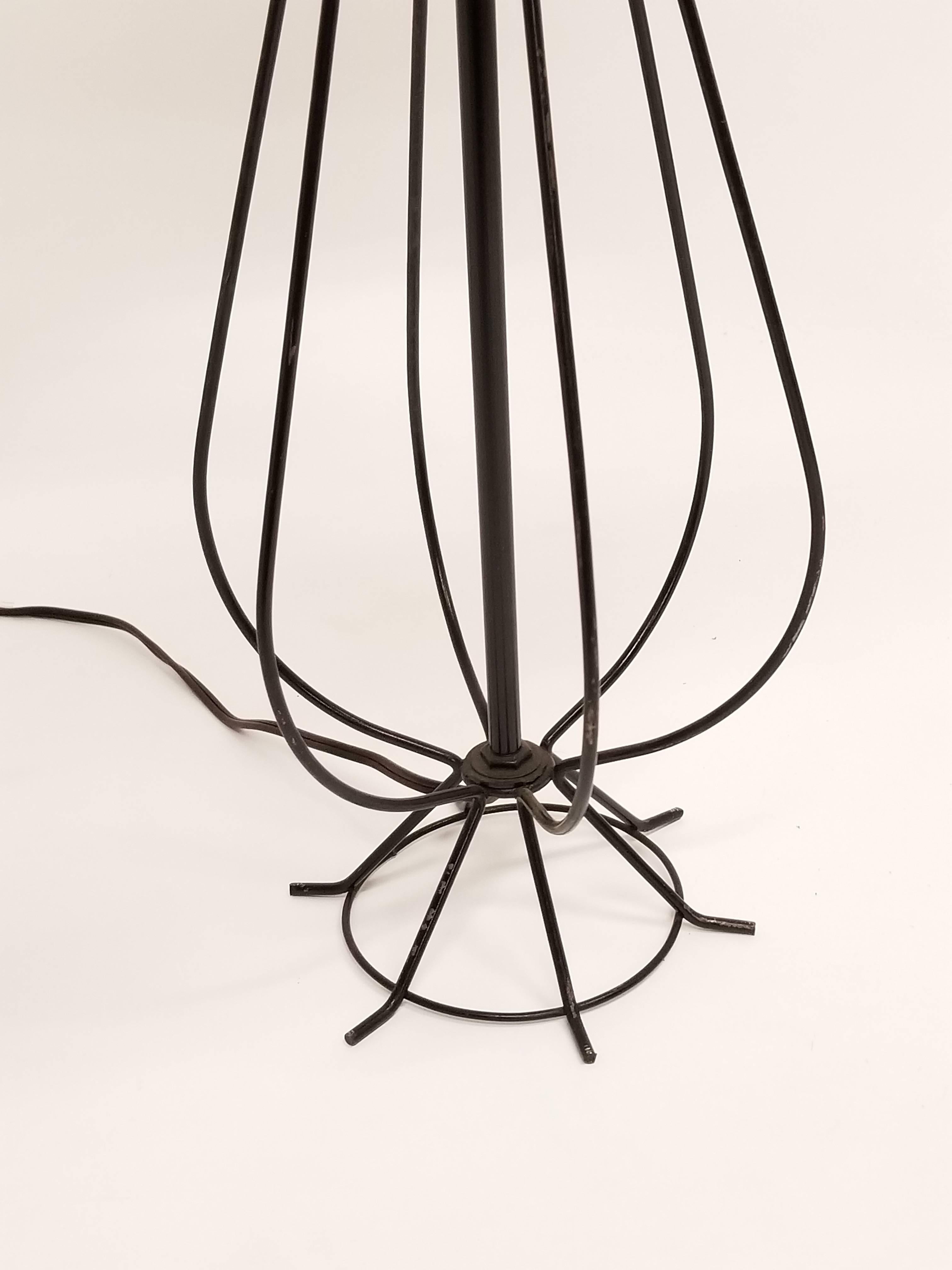 Mid-20th Century 1950s Tony Paul Wire Table Lamp, USA