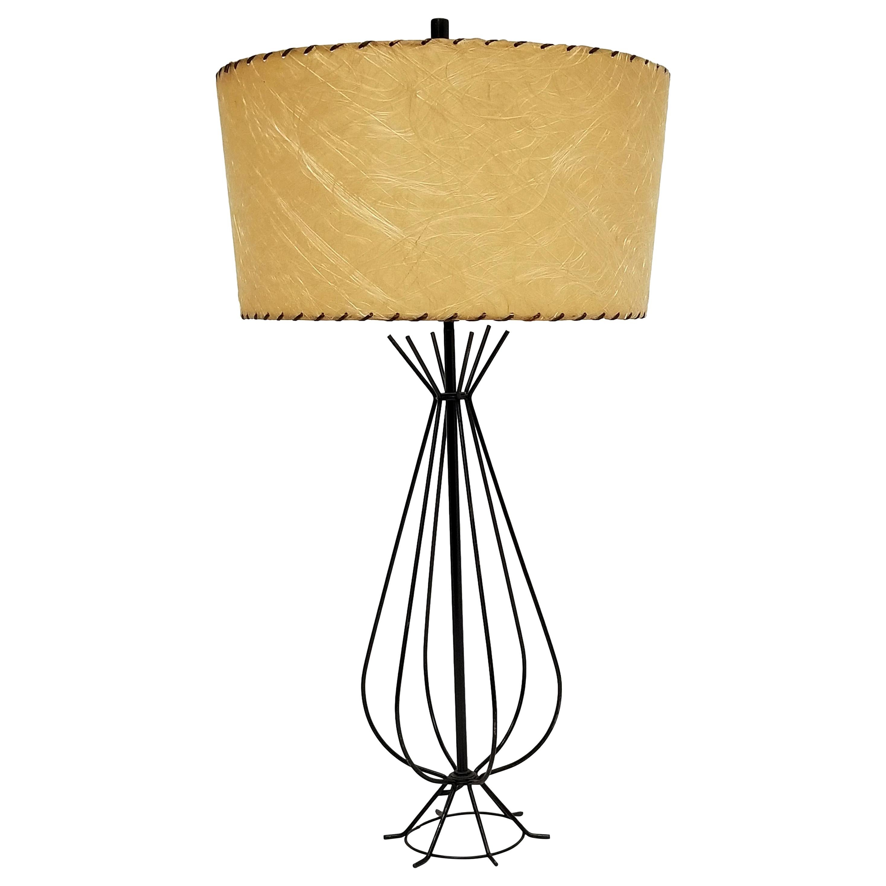 1950s Tony Paul Wire Table Lamp, USA
