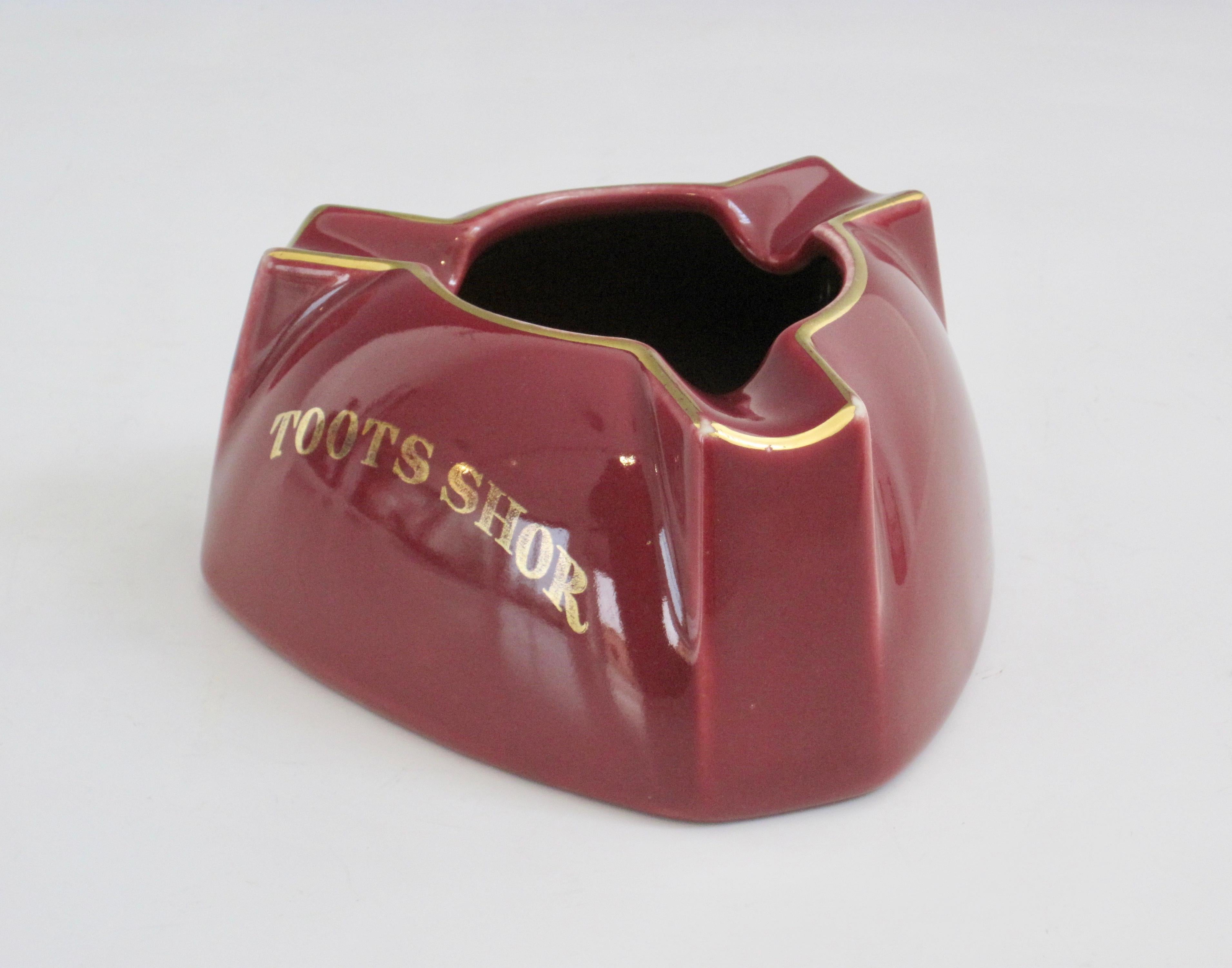 Mid-Century Modern 1950s Toots Shor Restaurant Ashtray For Sale