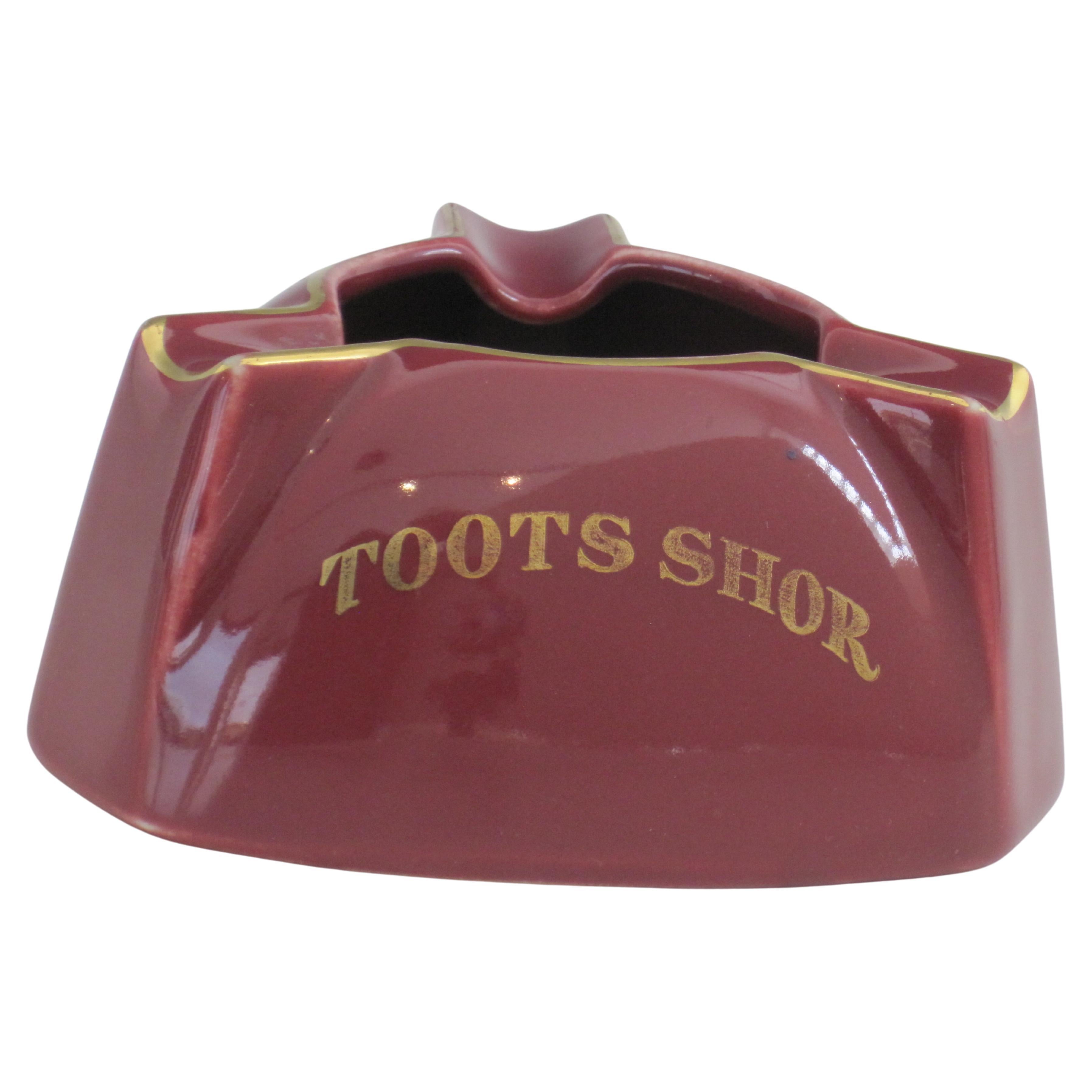 1950s Toots Shor Restaurant Ashtray For Sale