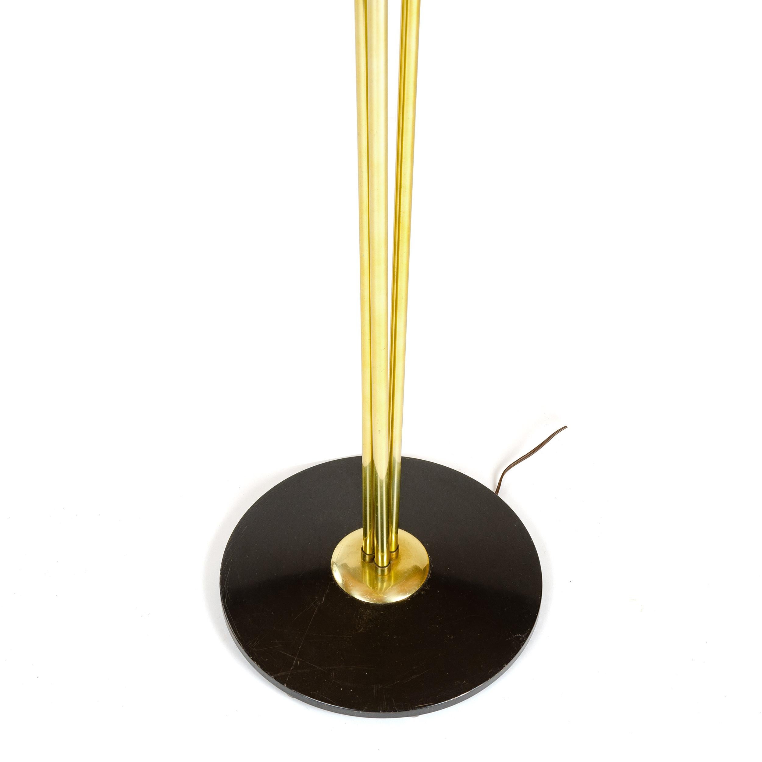 Enameled 1950s Torchère Floor Lamp by Gerald Thurston for Lightolier