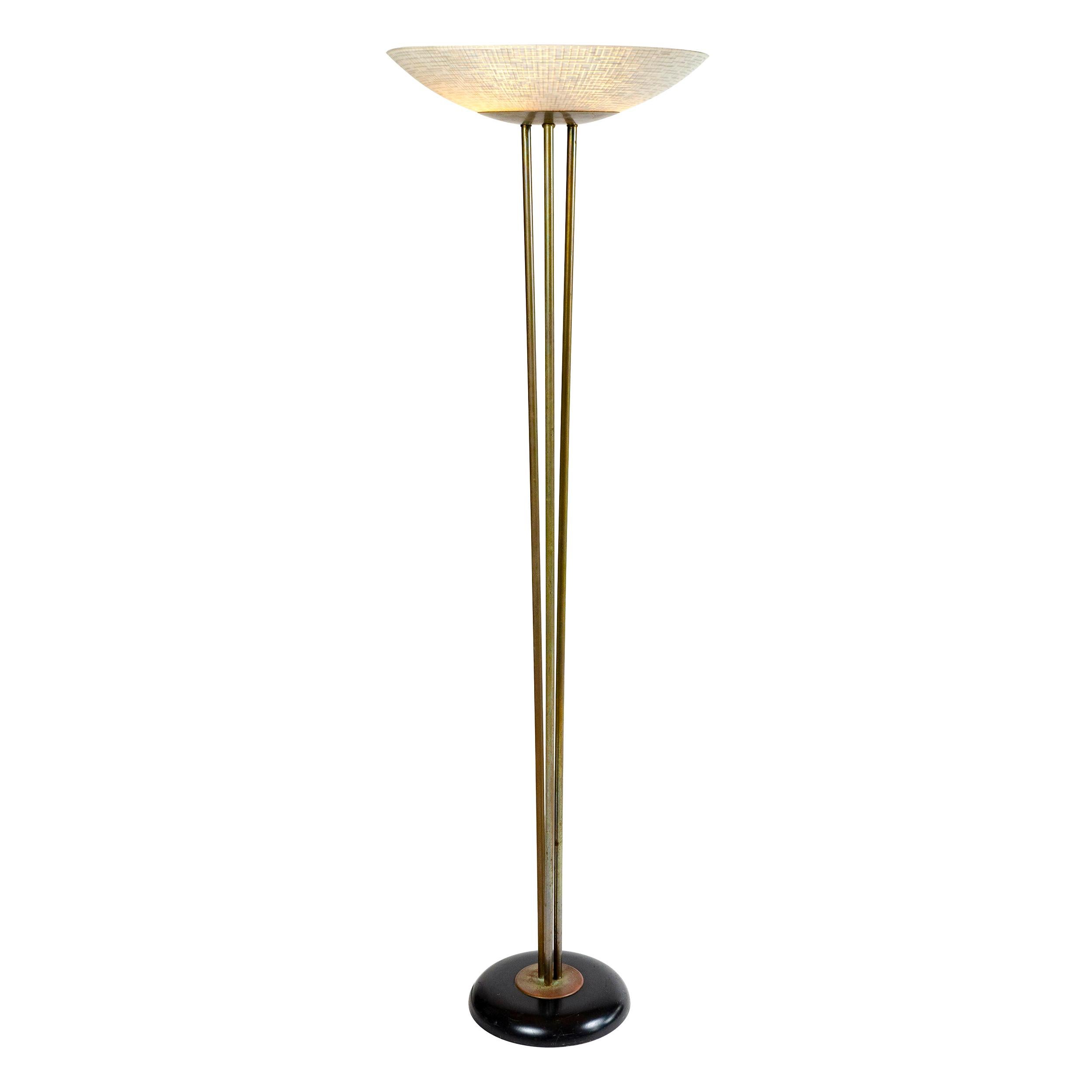 1950s Torchère Floor Lamp by Gerald Thurston for Lightolier