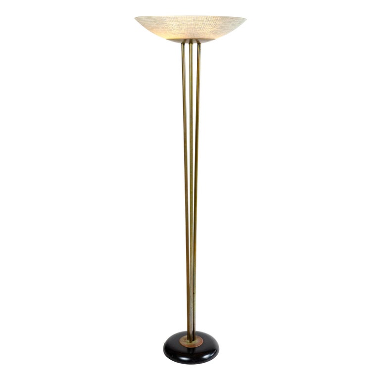 1950s Torchère Floor Lamp by Gerald Thurston for Lightolier For Sale