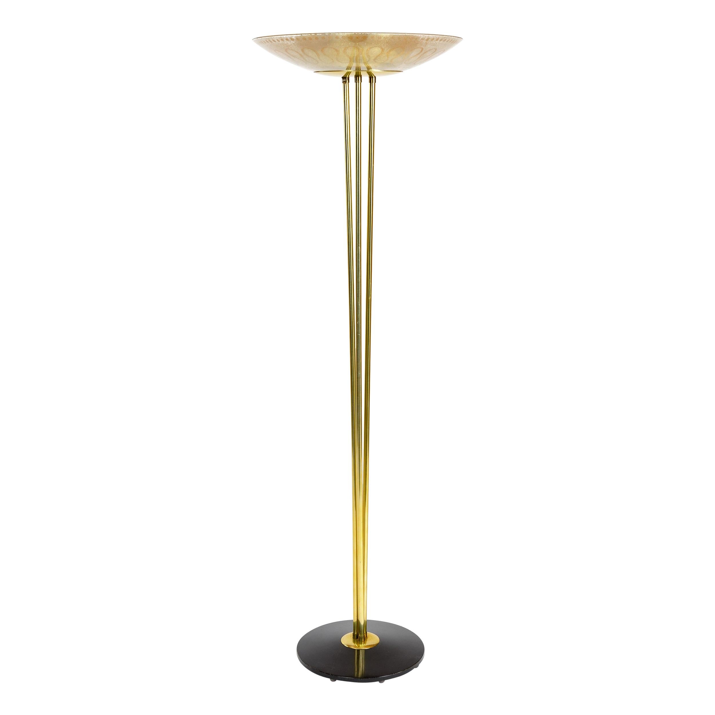 1950s Torchère Floor Lamp by Gerald Thurston for Lightolier