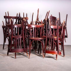 1950's Tri-Slat Two Tone Bentwood Dining Chairs - Good Quantity Available