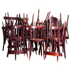 1950's Tri-Slat Two Tone Bentwood Dining Chairs - Gute Menge verfügbar