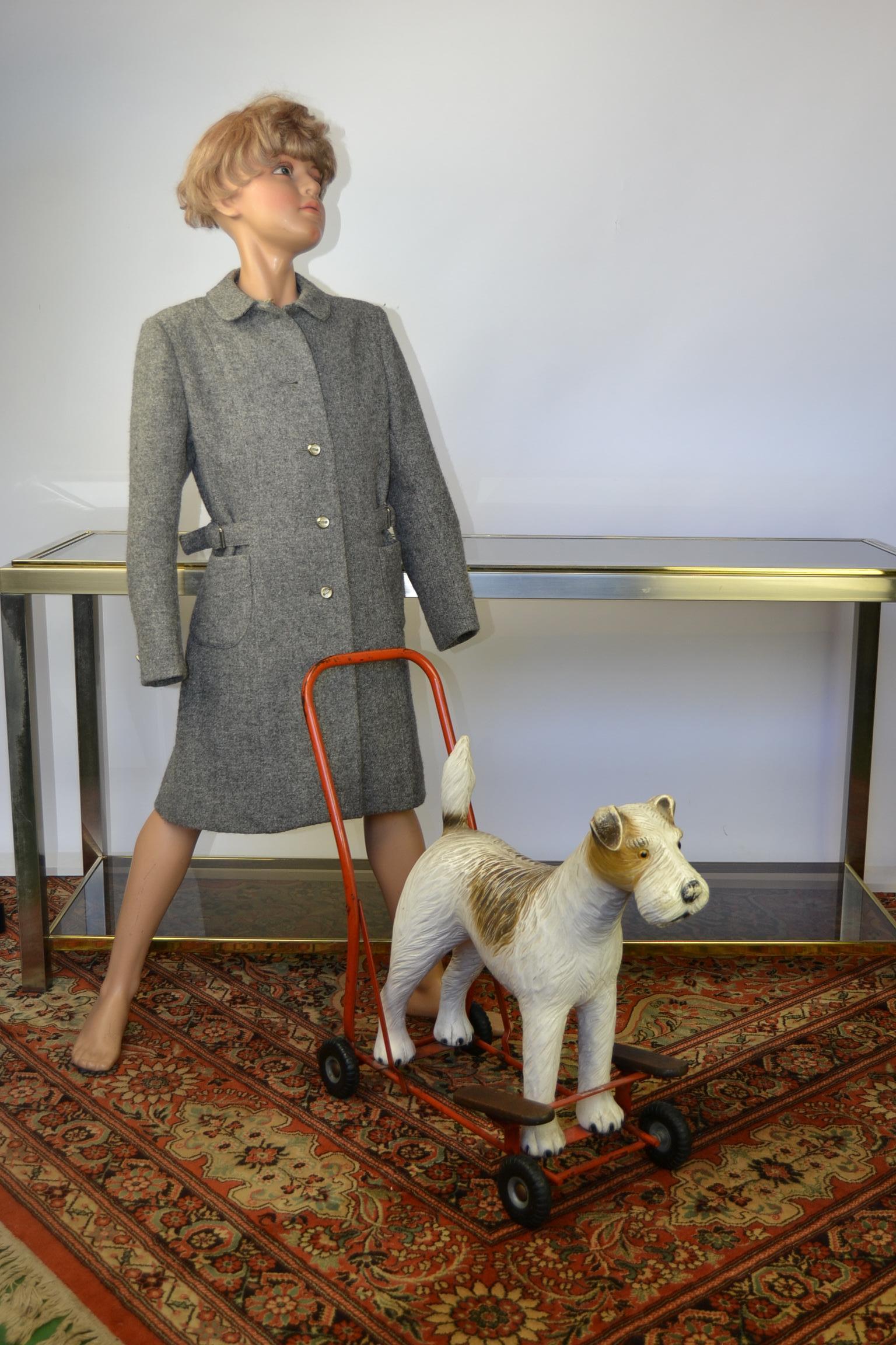 1950s Triang Push Along Toy with Fox Terrier Dog 8