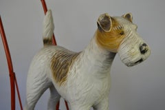 1950s Triang Push Along Toy with Fox Terrier Dog