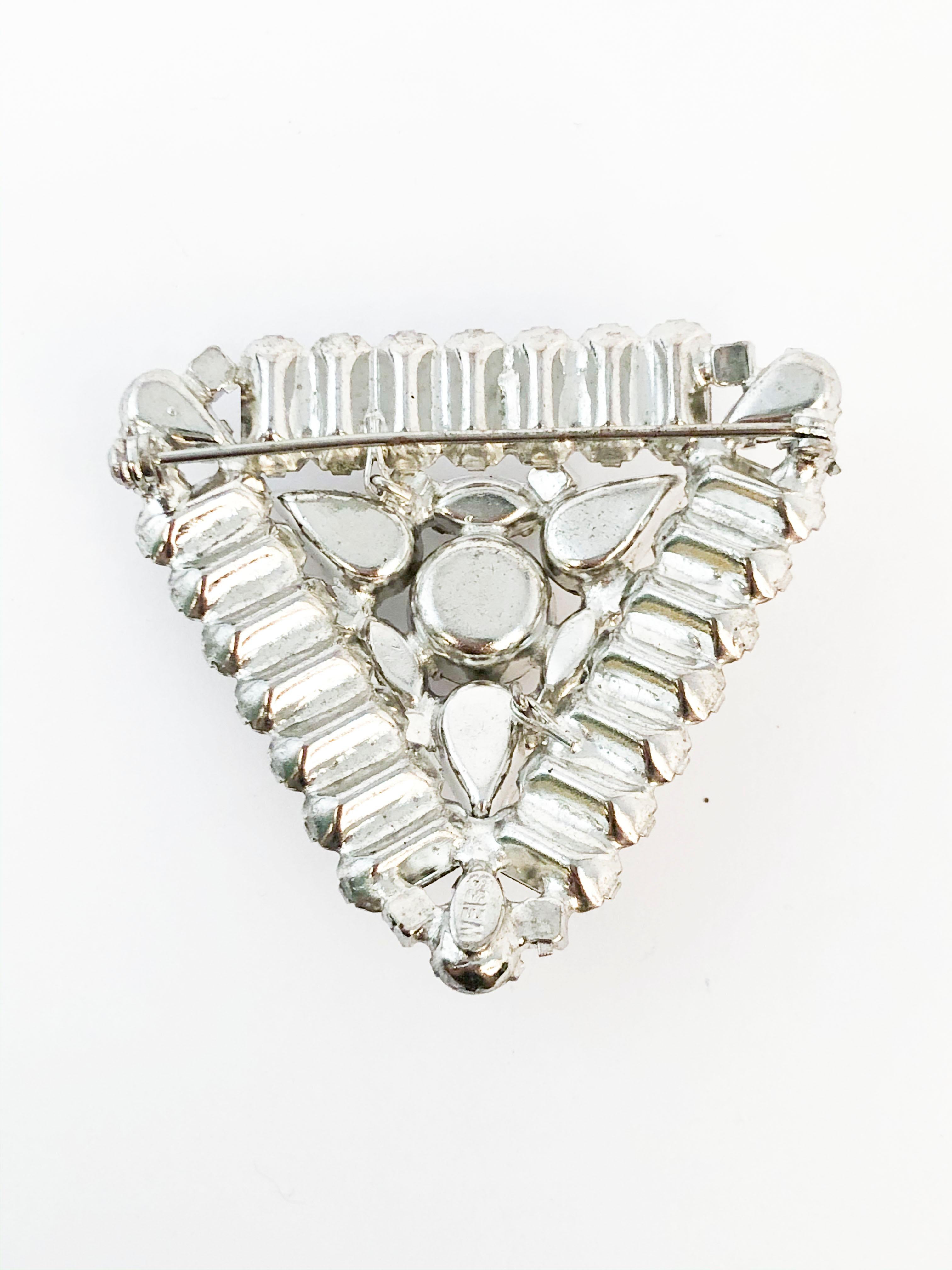 1950's Triangular Weiss Brooch In Good Condition In San Francisco, CA