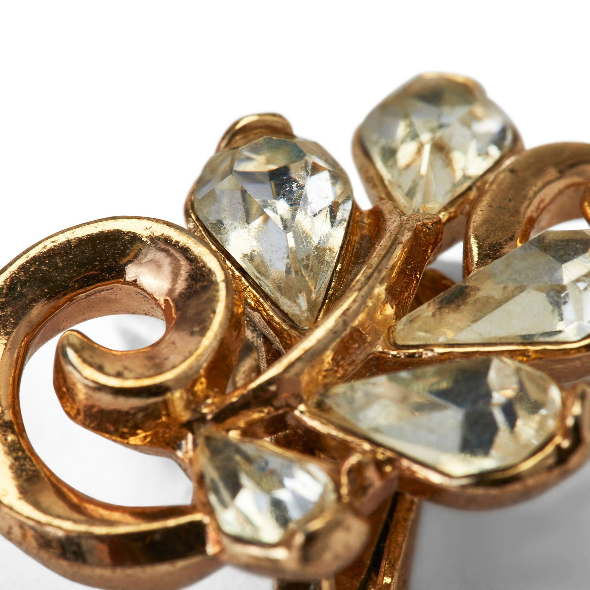 Orecchini a goccia Trifari del 1950 con gemme e spirale d'oro In condizioni buone in vendita a London, GB