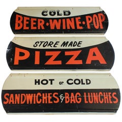 Vintage 1950s Trio of Diner Signs