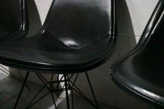 1950s Trio of Early Charles & Ray Eames DKR Chairs with Original Vinyl Cover