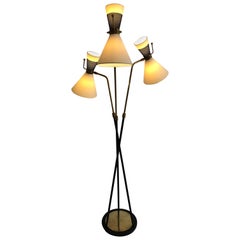 1950s Triple Lighting Floor Lamp by Maison Arlus