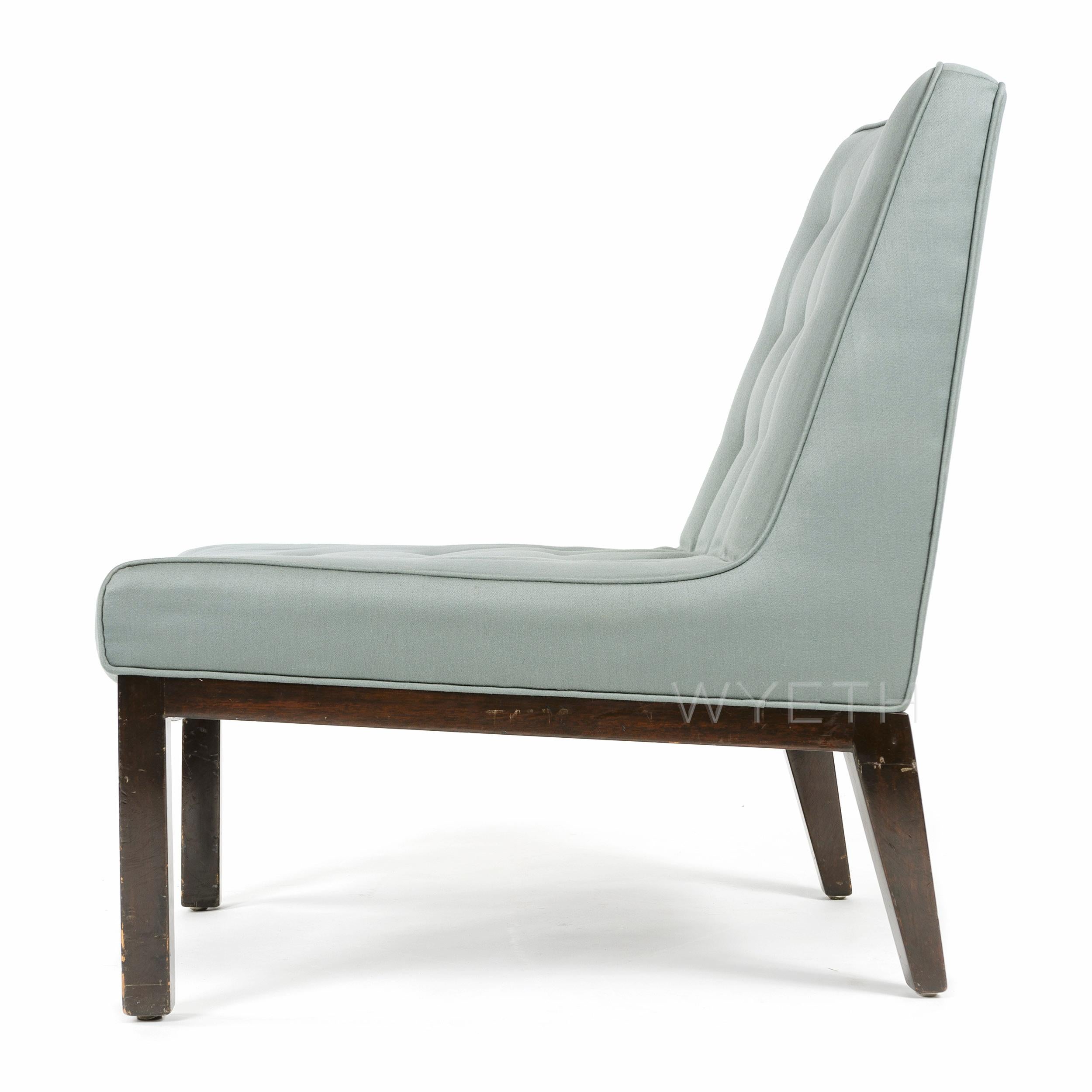 Mid-Century Modern 1950s Tufted Lounge Chair by Edward Wormley for Dunbar For Sale