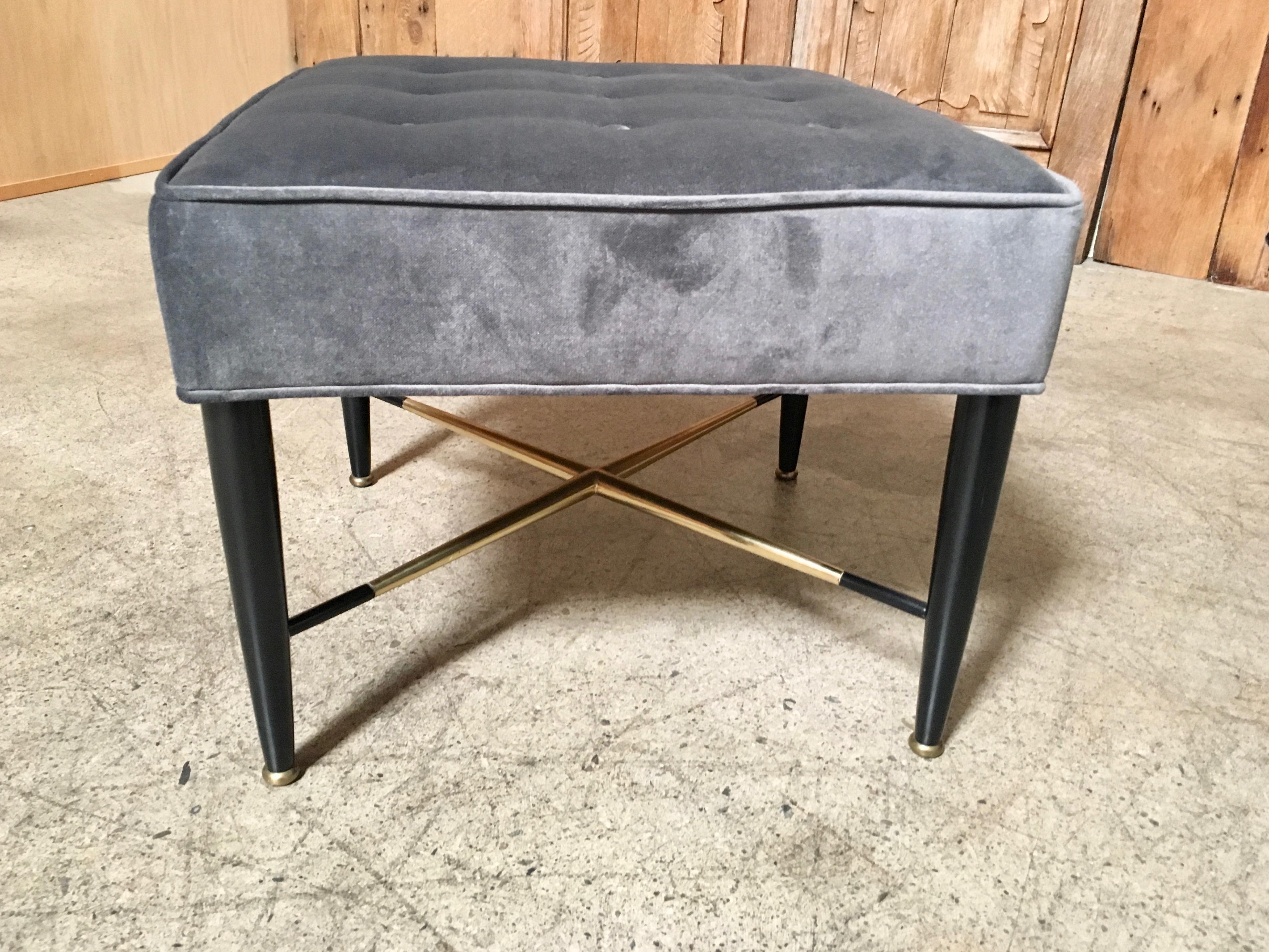 1950s Tufted Ottoman In Good Condition In Denton, TX