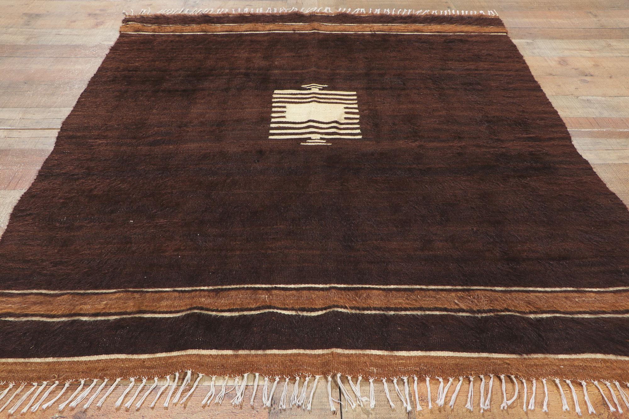 1950's Turkish Angora Wool Carpet with Modern Style For Sale 1