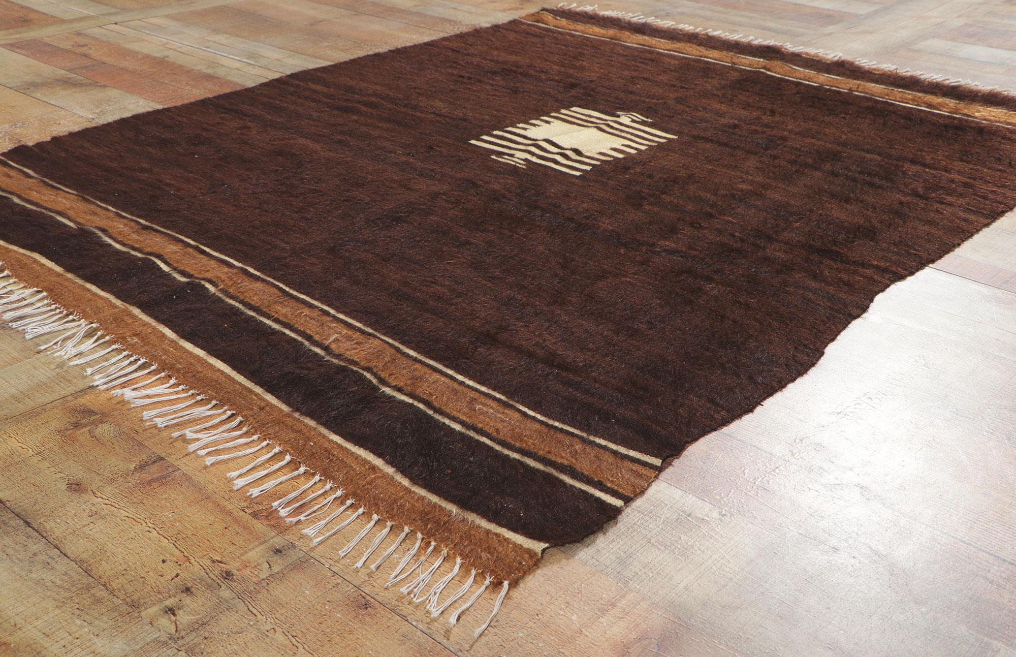 1950's Turkish Angora Wool Carpet with Modern Style For Sale 2