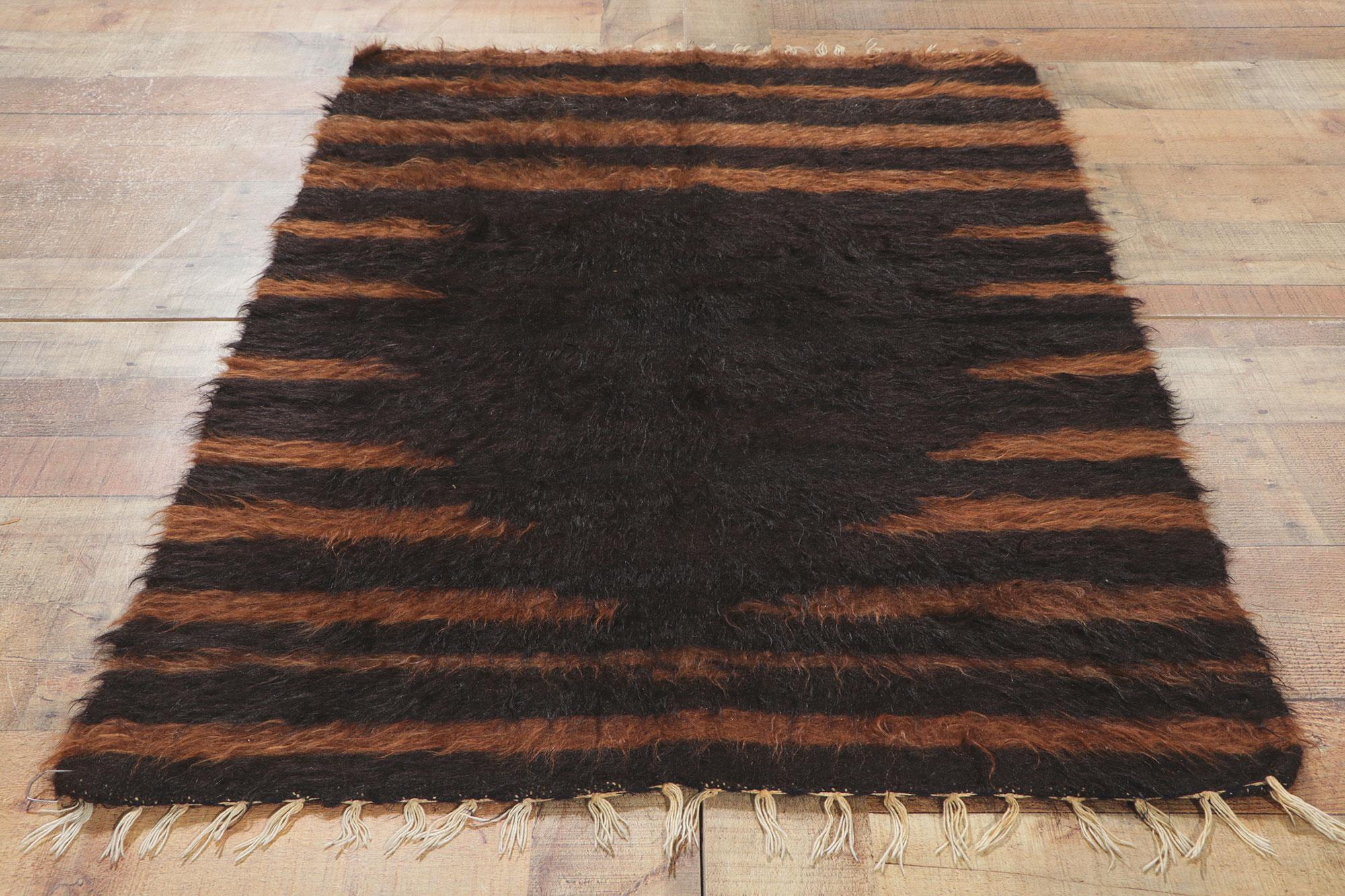 1950's Turkish Angora Wool Carpet with Modern Style For Sale 2