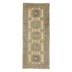 Tappeto turco Oushak degli anni '50 in stile Gustavo o French Country