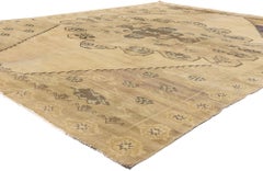 1950's Turkish Oushak Carpet with Modern Style
