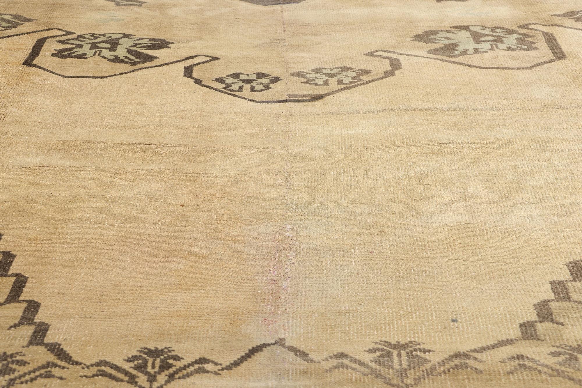 20th Century 1950's Turkish Oushak Carpet with Modern Style For Sale