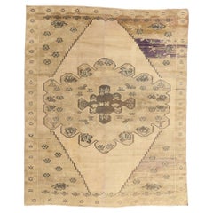 1950's Turkish Oushak Carpet with Modern Style