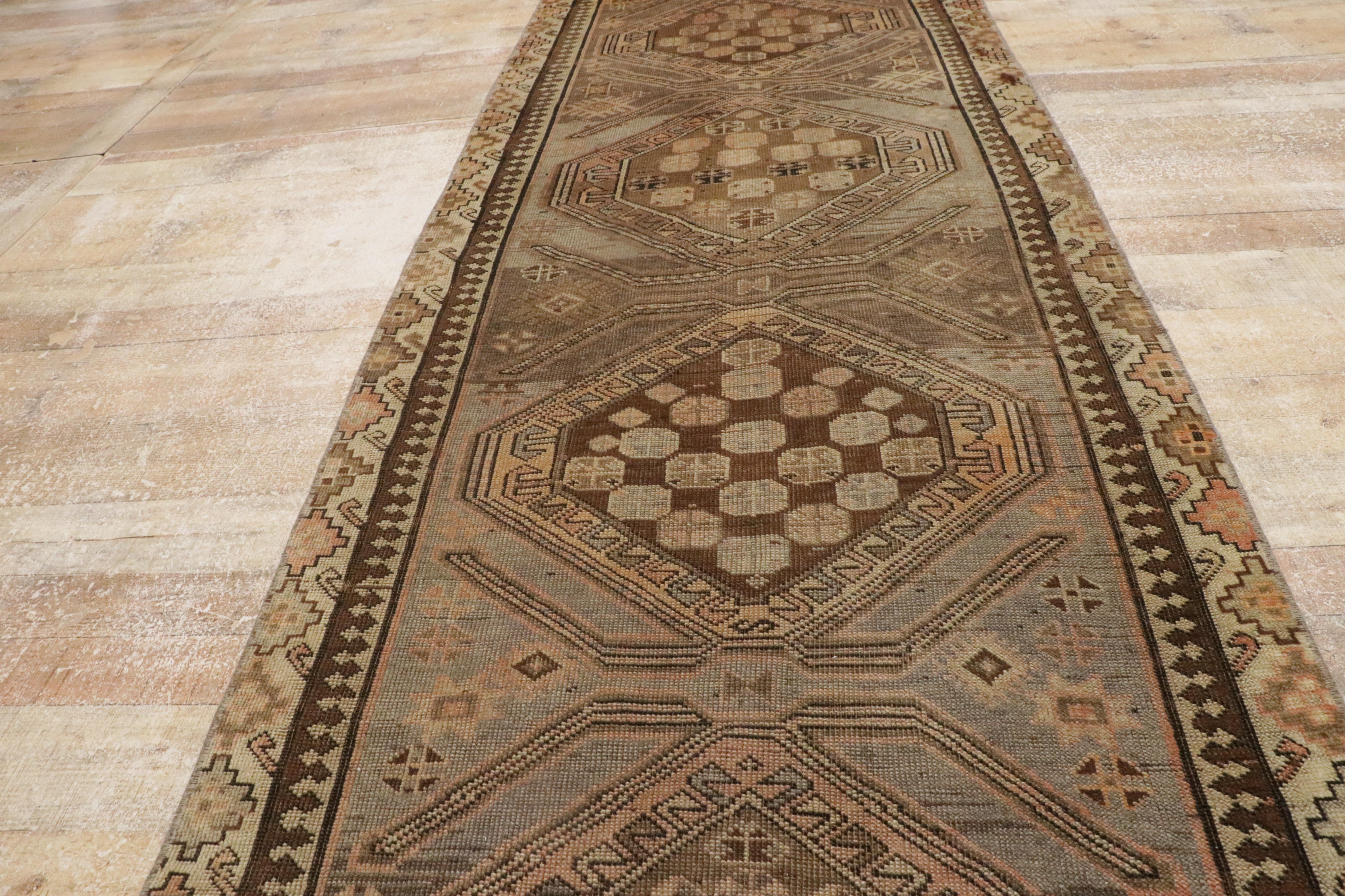 Traves de Mesa Turco Oushak Vintage con Estilo Shaker Moderno, Traves de Mesa para Pasillo en venta 8