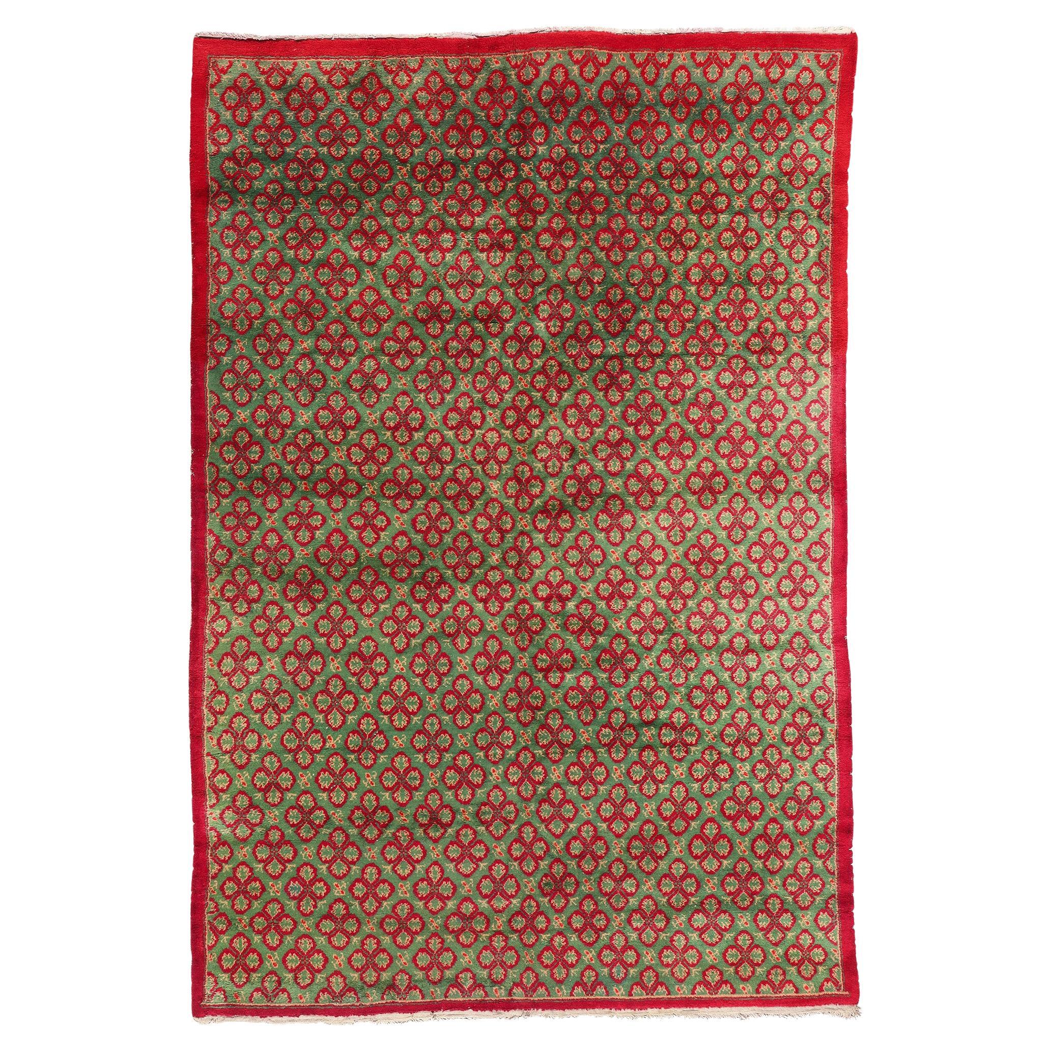 1950's Turkish Sivas Carpet with Modern Style