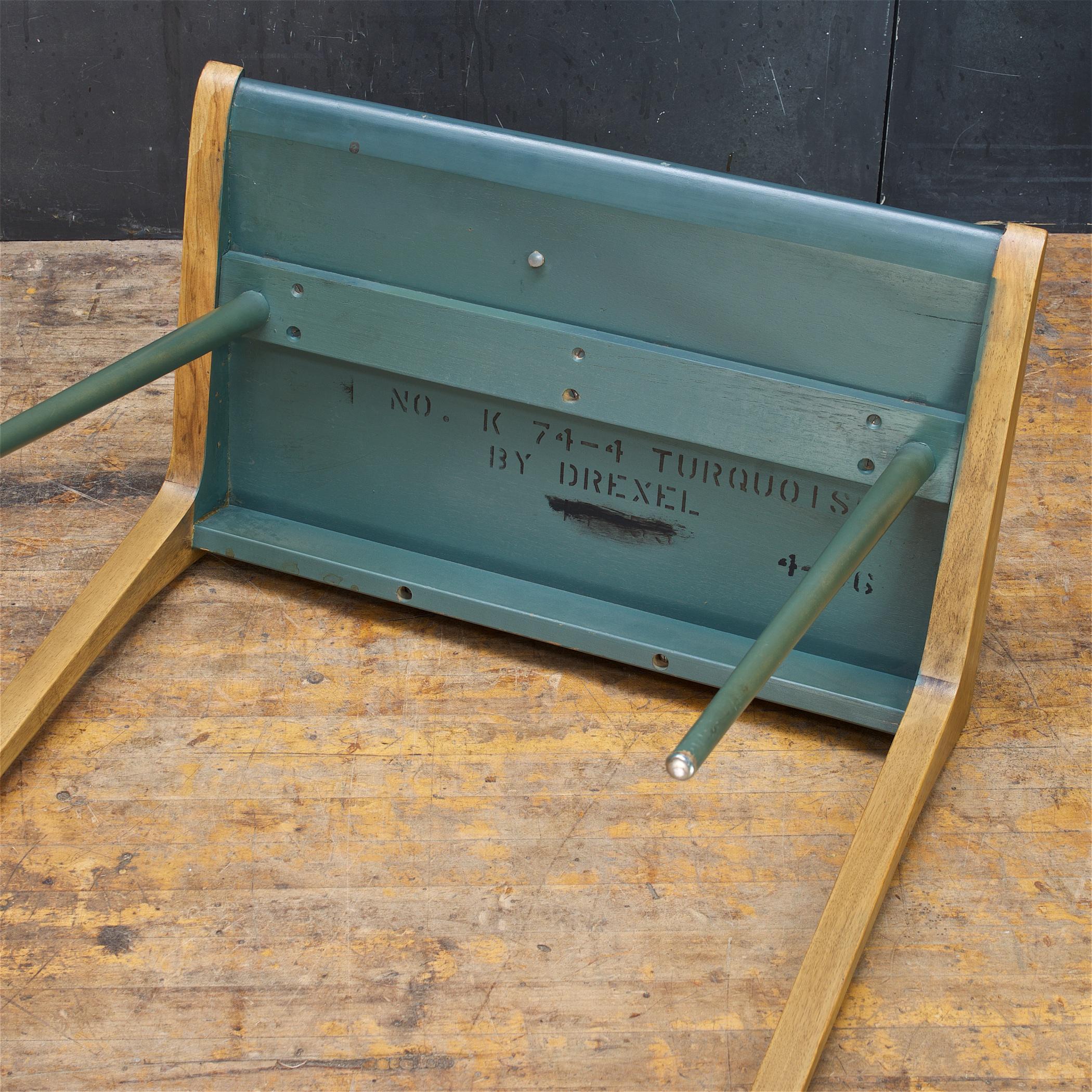 Mid-20th Century Entryway Table Van Koert Model NºK74-4 Turquoise Boomerang Vintage Mid-Century  For Sale