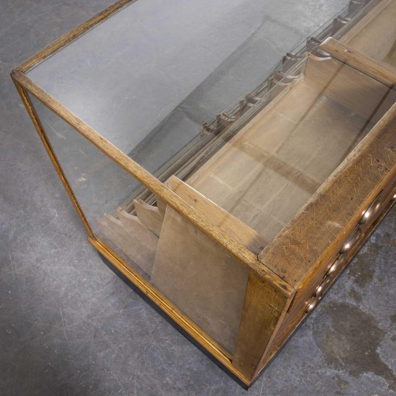1950's Twenty Drawer Glass Haberdashery Shop Counter 2