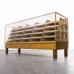 Haberdashery Shop Counter aus Glas mit fünf Schubladen aus den 1950er Jahren von Harris & Sheldon