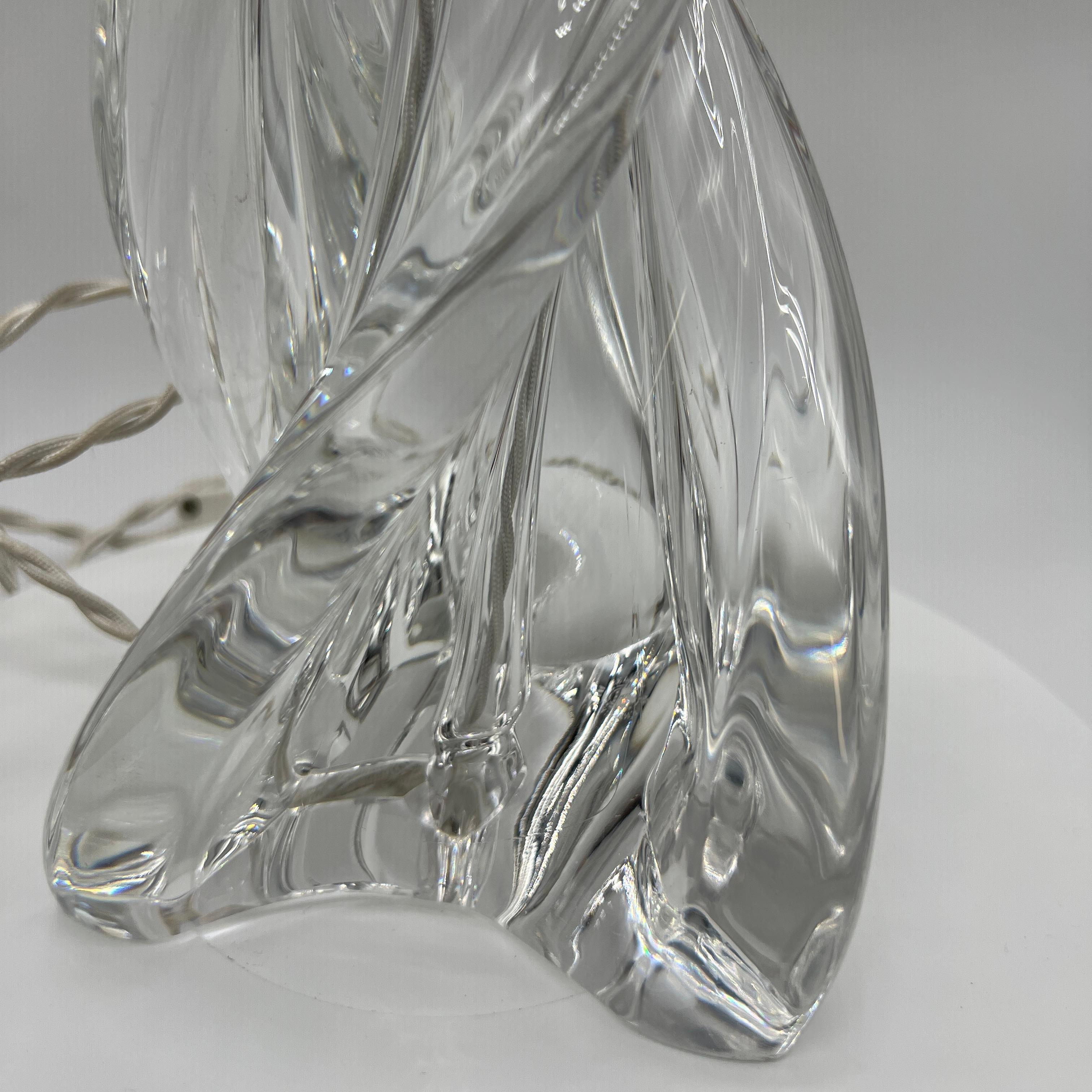 1950's Twisted Glass Tischlampe von Sèvres Frankreich im Angebot 4