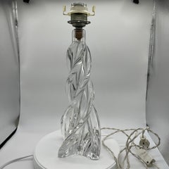 1950's Twisted Glass Table Lamp by Sevres France