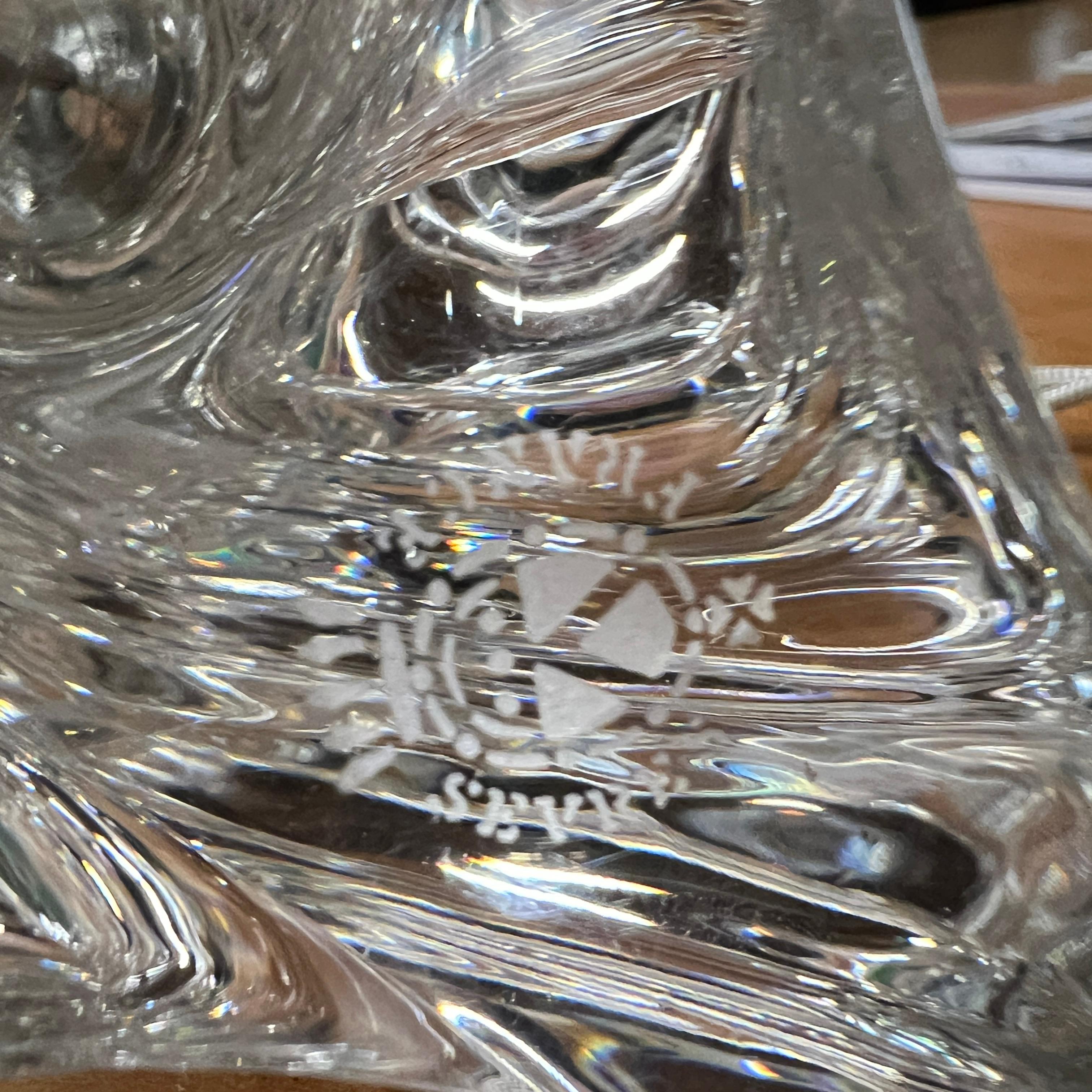 1950's Twisted Glass Tischlampe von Sèvres Frankreich im Zustand „Gut“ im Angebot in Chicago, IL