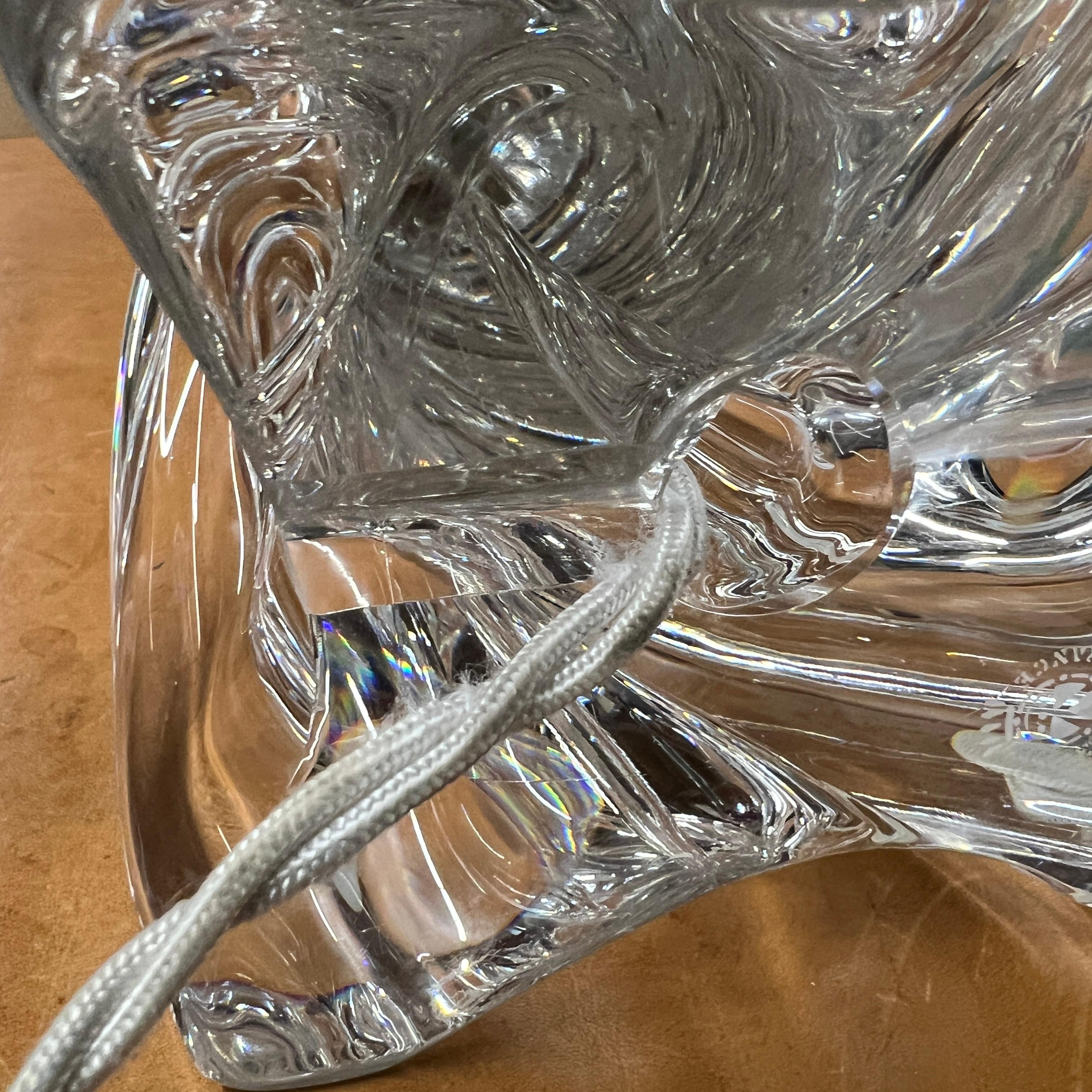 1950's Twisted Glass Tischlampe von Sèvres Frankreich im Angebot 1