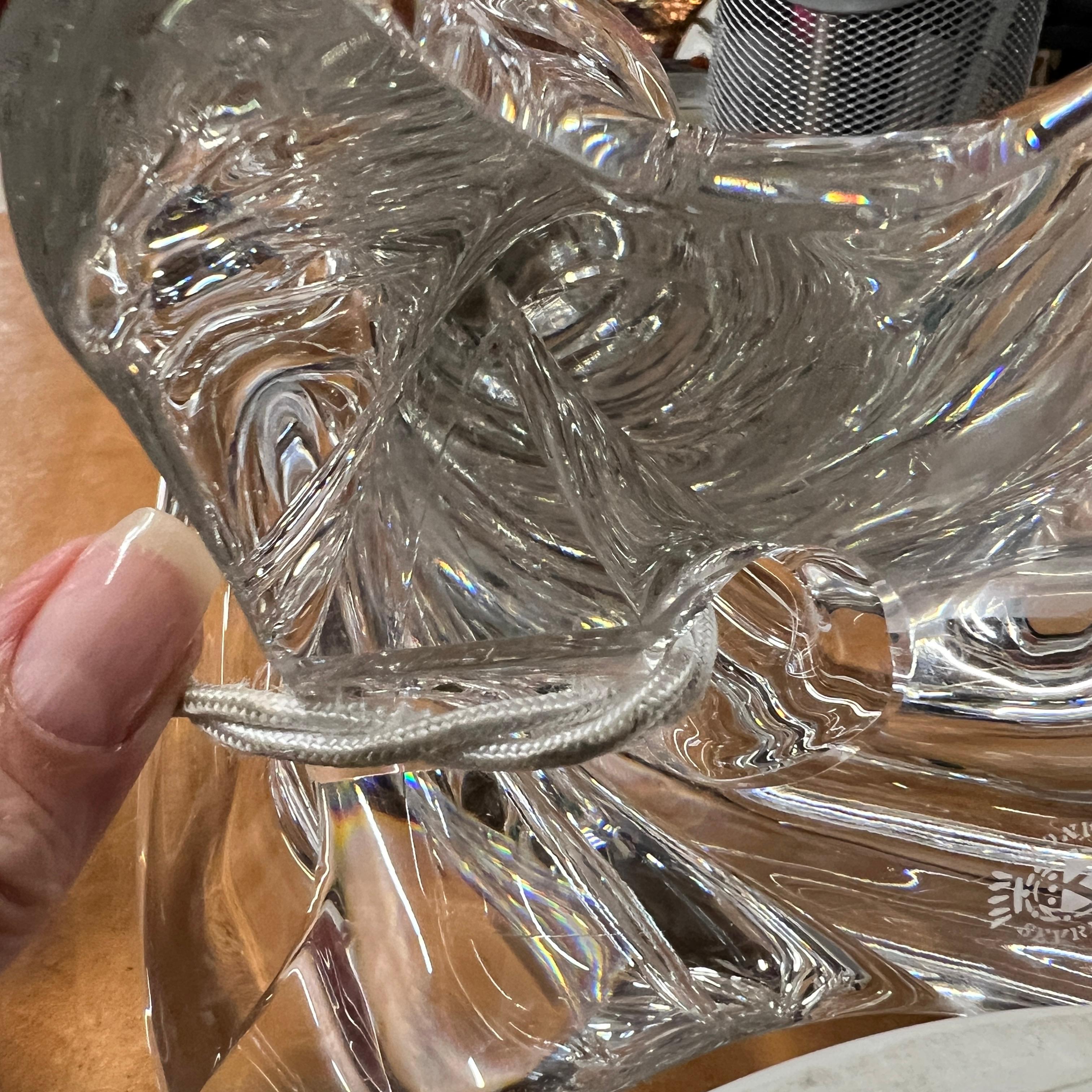 1950's Twisted Glass Tischlampe von Sèvres Frankreich im Angebot 2