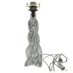1950's Twisted Glass Table Lamp by Sevres France