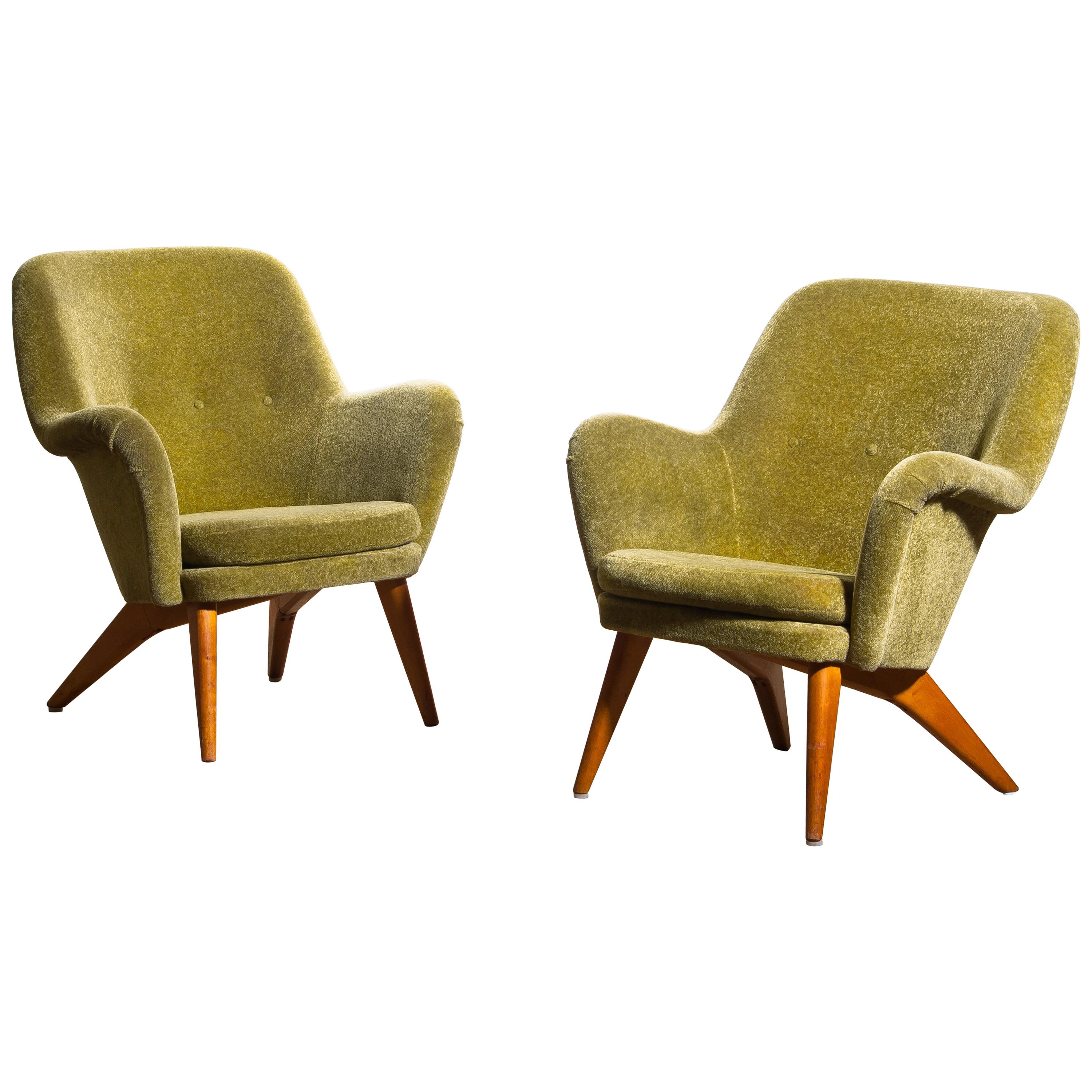 1950s, Two Carl Gustaf Hiort Af Ornäs "Pedro" Chairs by Puunveisto Oy-Trasnideri