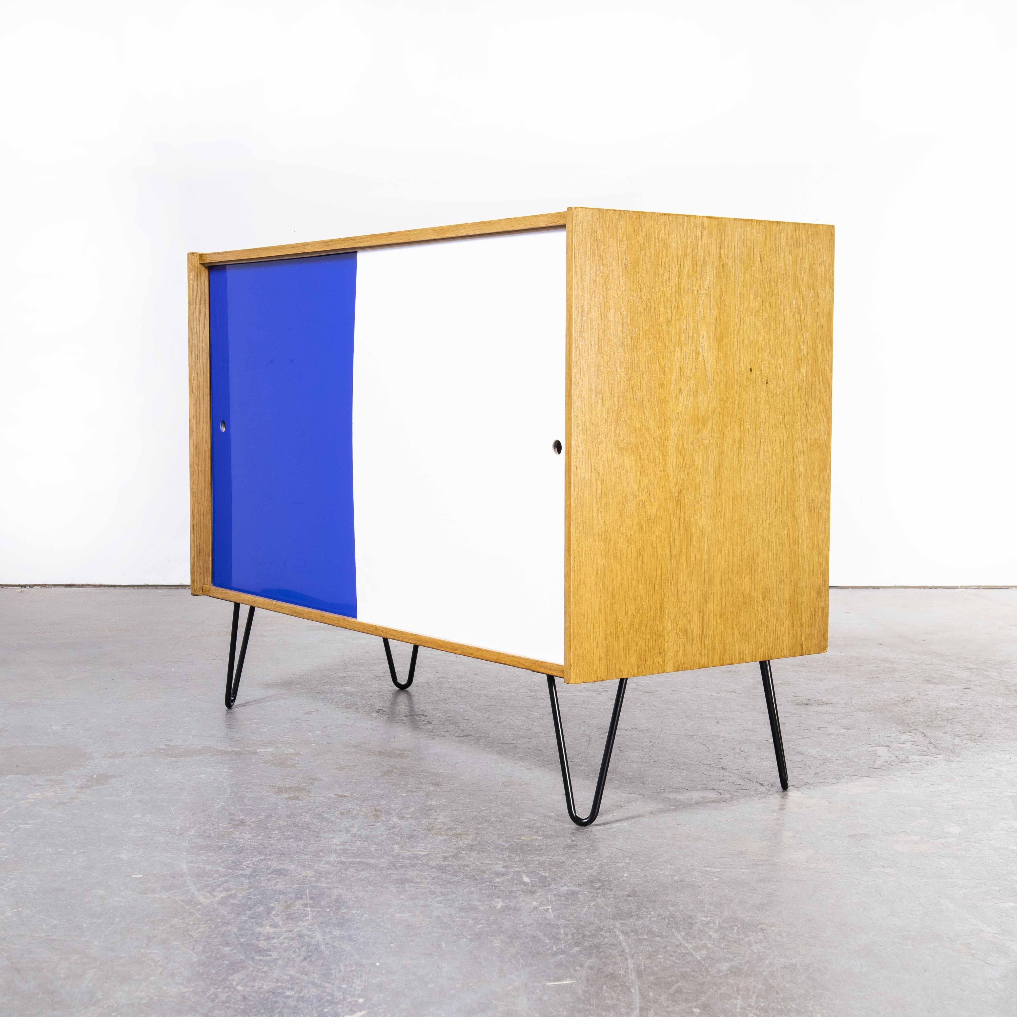 1950’s two door cabinet by Interieur Praha
1950’s two door cabinet by For Interieur Praha. These cabinets by Praha are increasingly popular due to their practical size and this piece is a great example. Finished with Oak externally, and featuring