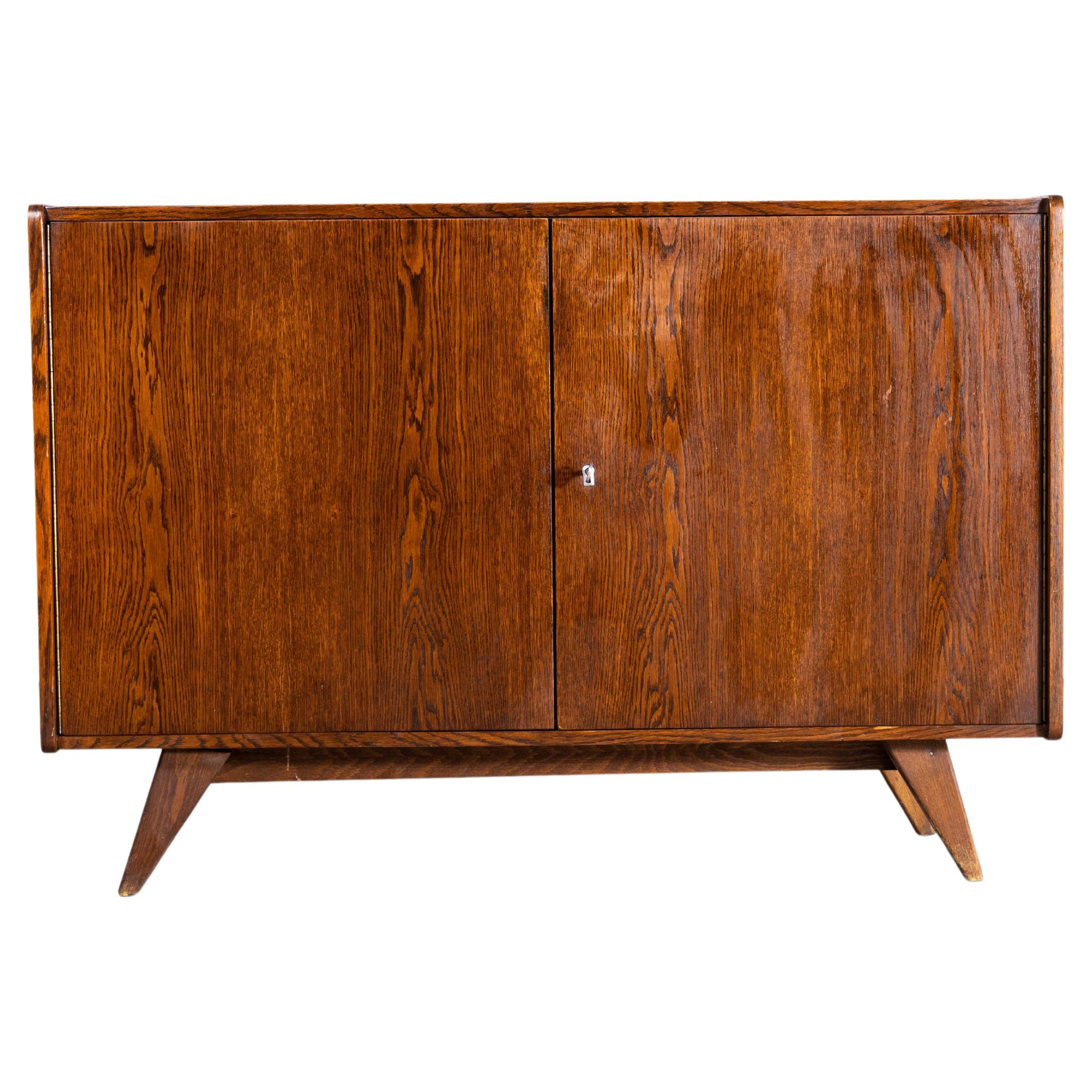 1950s Two Door Dark Walnut Cabinet by Jiri Jiroutek for Interieur Praha