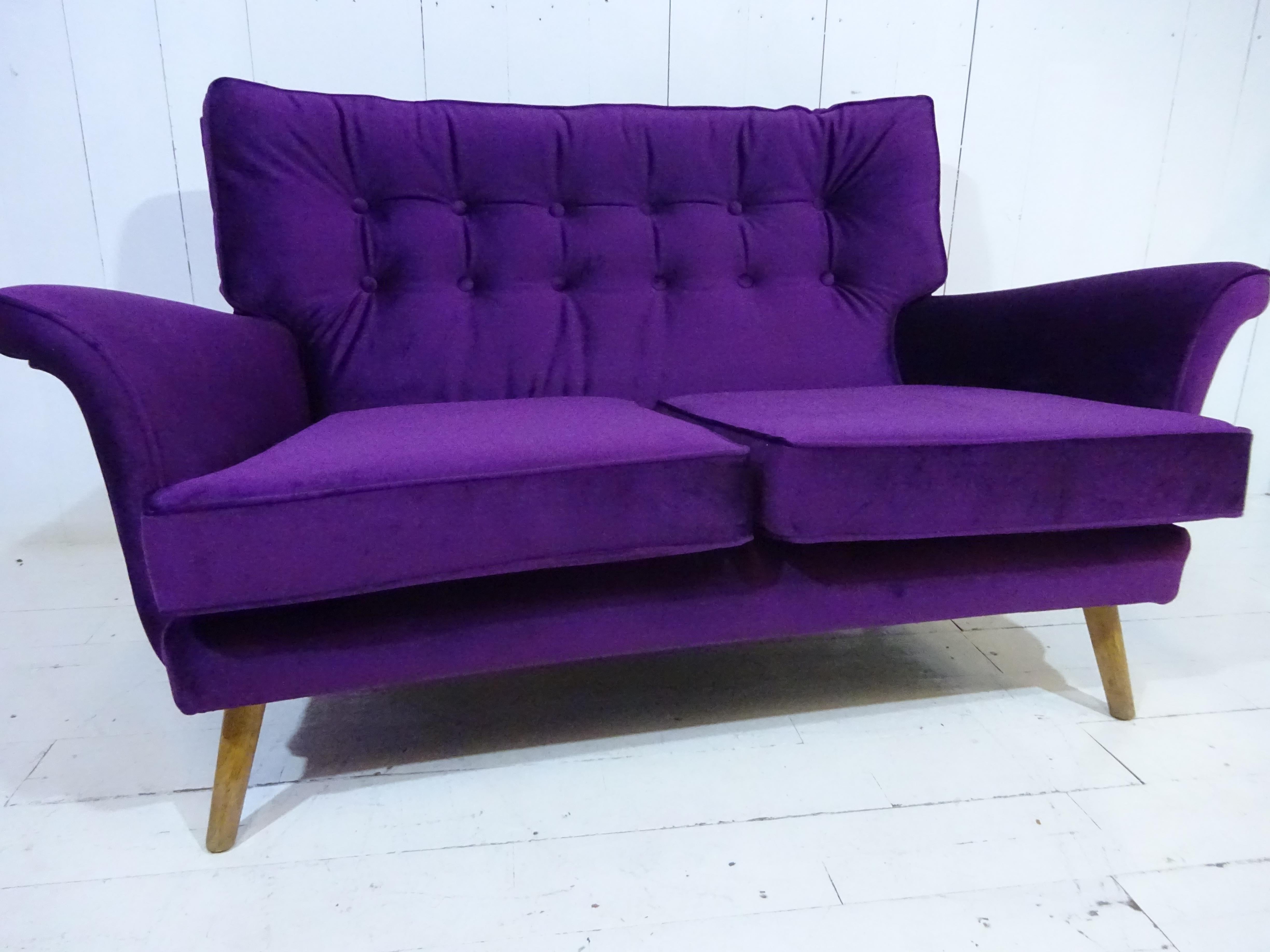 1950's Two Seater Sofa by H Vaughan of London 1