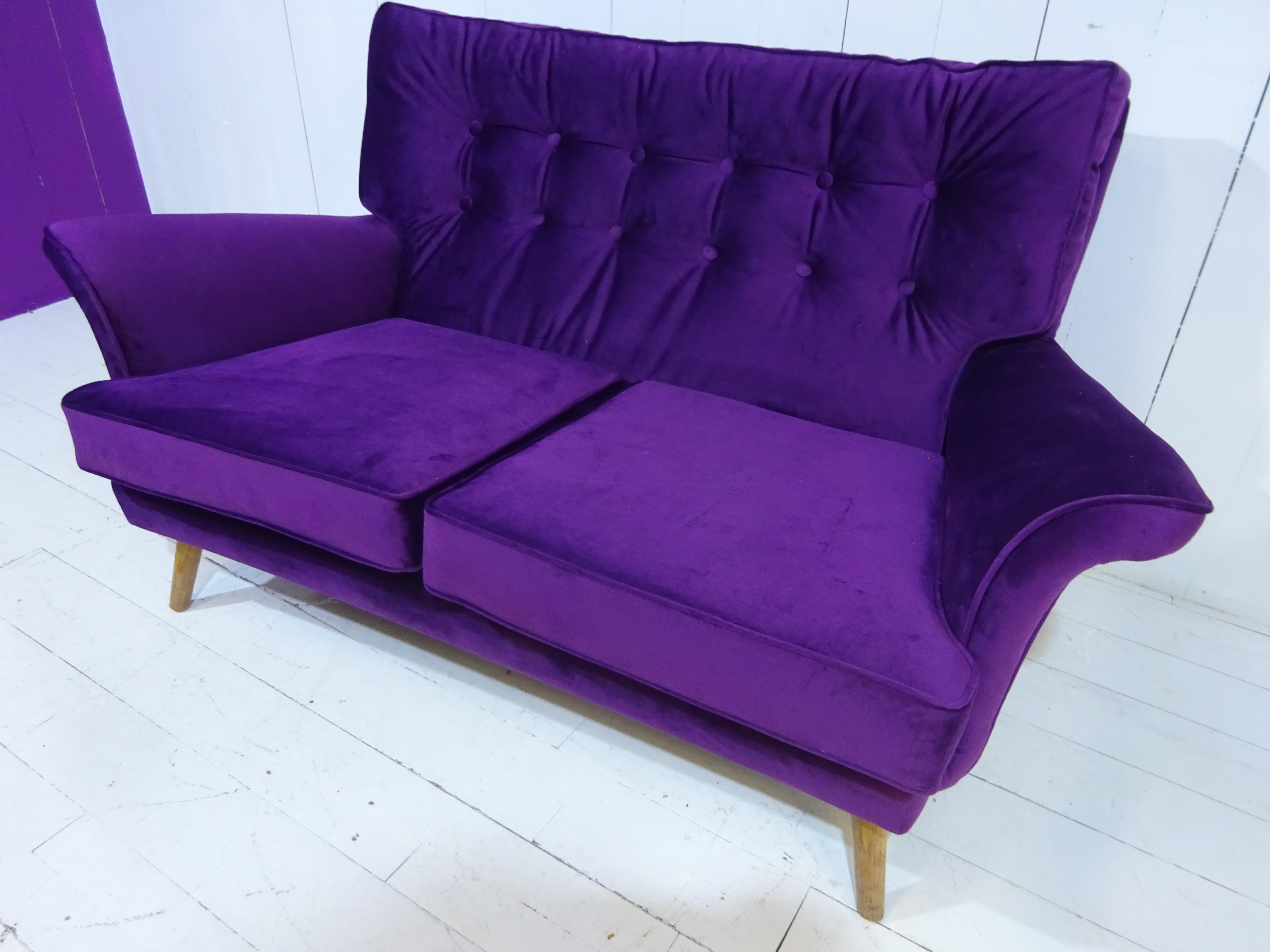 1950's Two Seater Sofa by H Vaughan of London 2