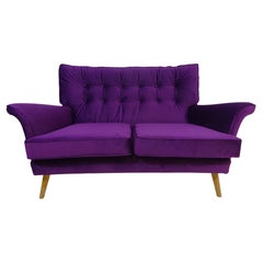 Retro 1950's Two Seater Sofa by H Vaughan of London