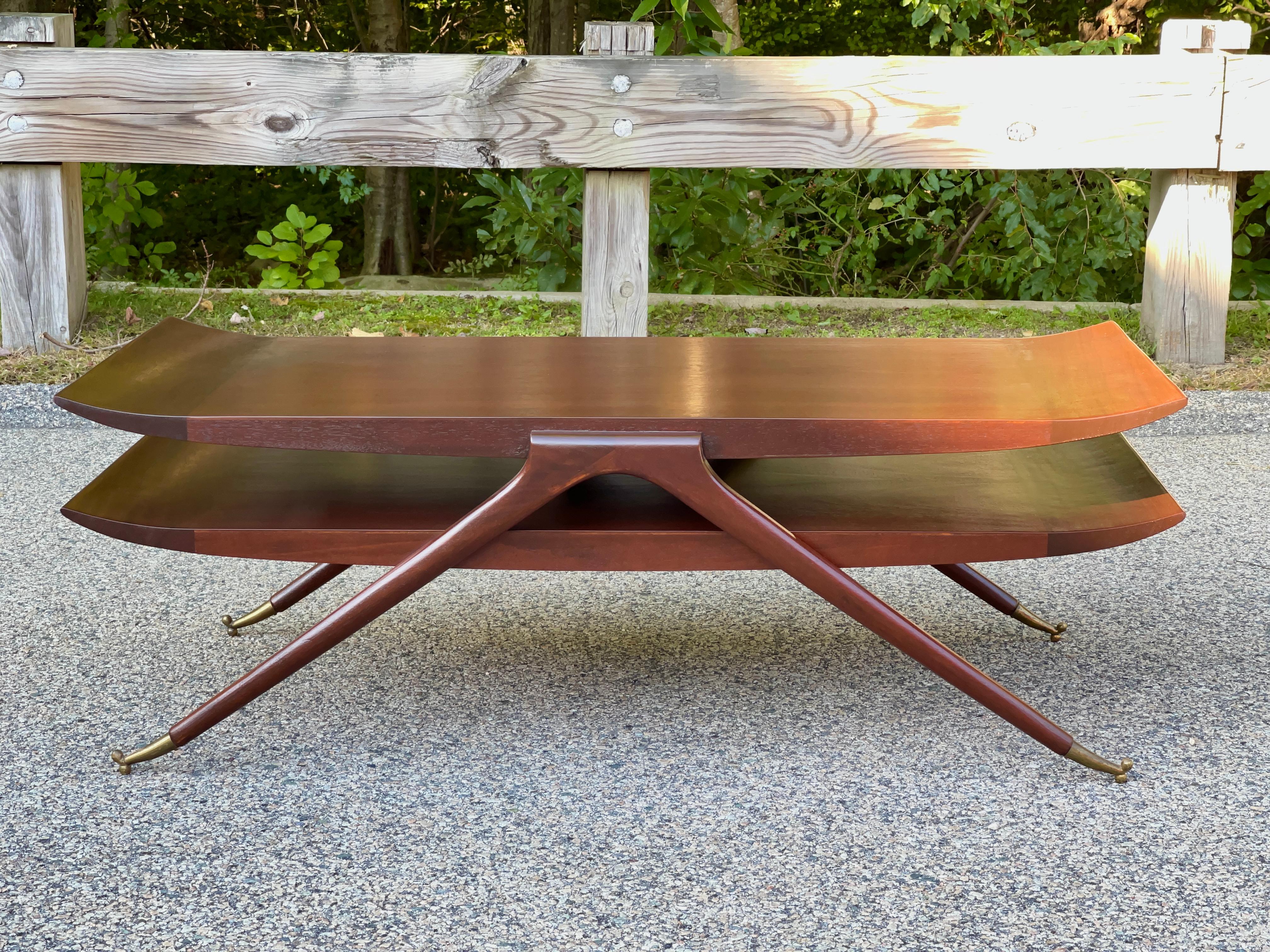 Table Cocktail Tables à deux niveaux des années 50 dans le style d'Ico Parisi en vente 5