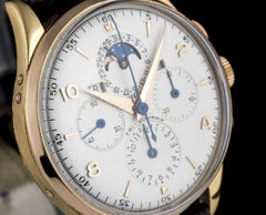 1950er Universal Rose Gold Silber Zifferblatt Tri-Compax Kalender Chronograph 12284