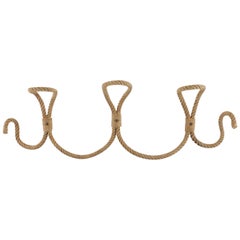 1950s, Unusual Audoux and Minet Rope Coat Rack