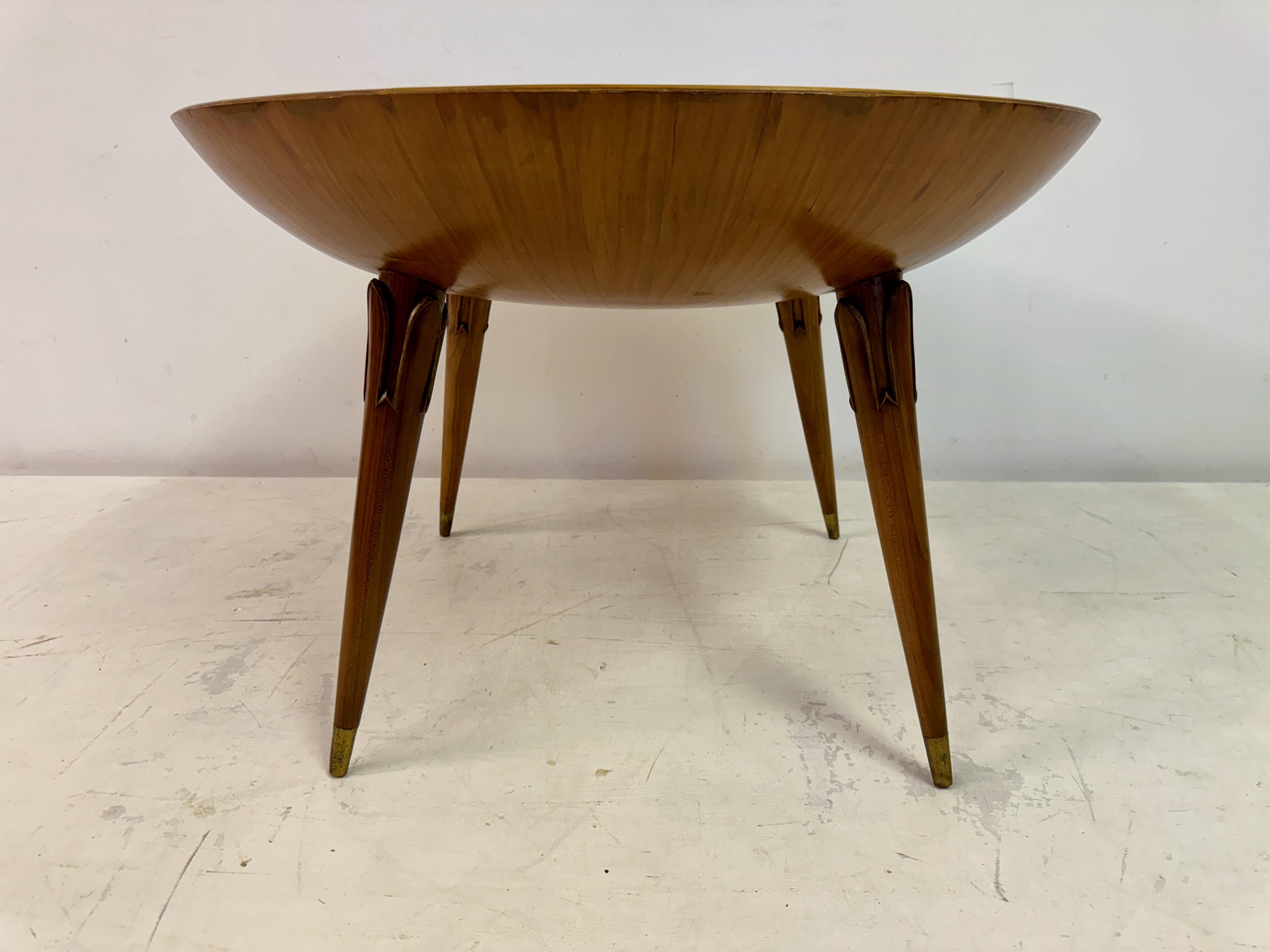Table basse italienne insolite des années 1950 avec modèle de poisson en vente 4