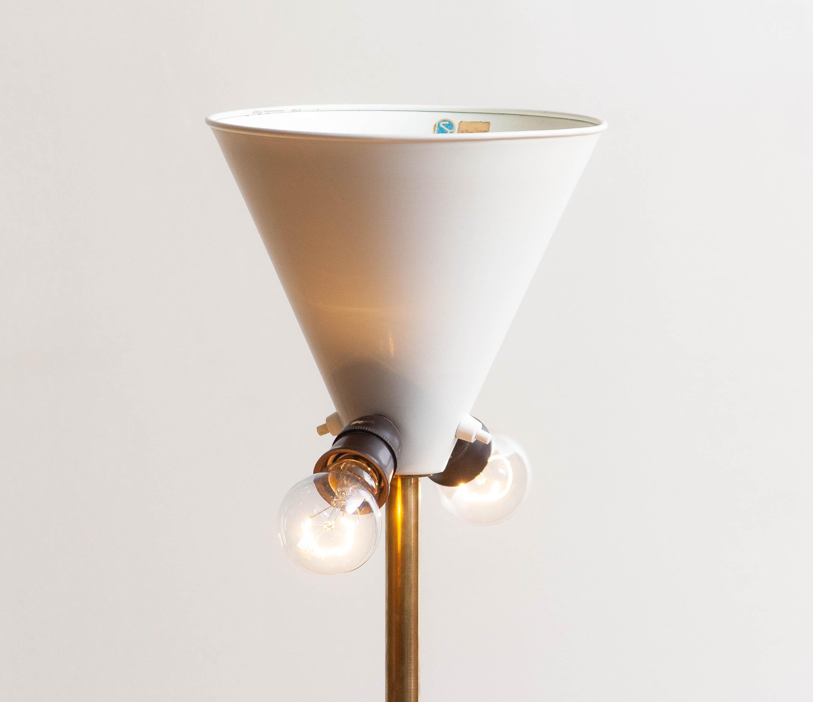 1950s, Up-Light Floor Lamp in Brass and Metal by Fagerhults Belysning, Sweden 2