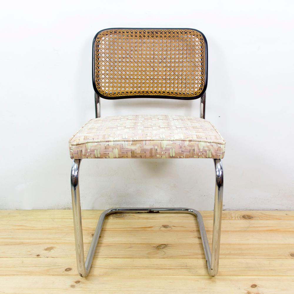Bauhaus 1950s Upholstered Marcel Breuer's B32 Cesca Cantilever Chair